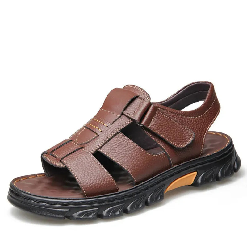 Sandália Masculina Ortopédica de Couro | Allegante Comfort