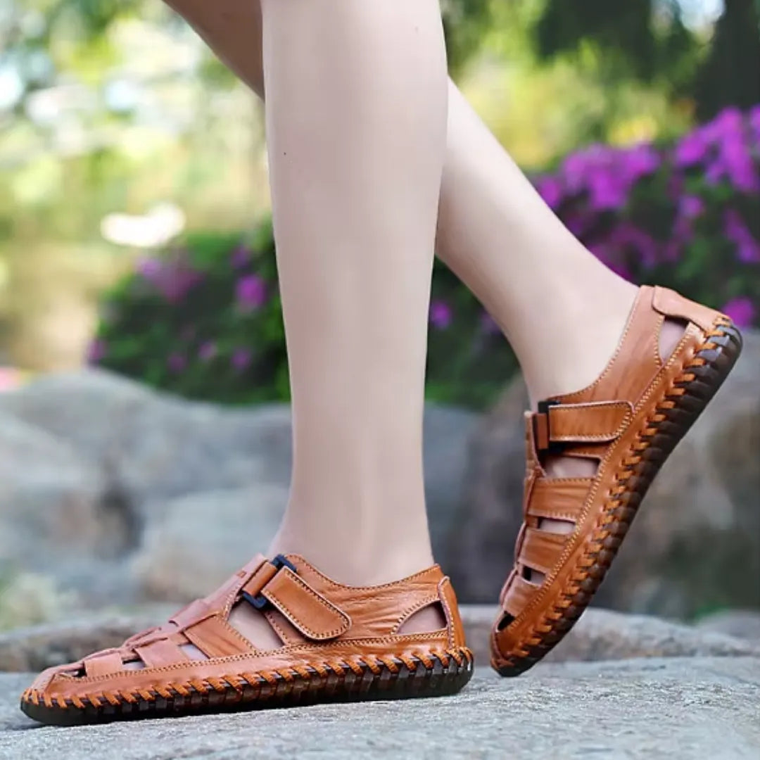 Sandália Masculina de Couro Casualle - Alleganza