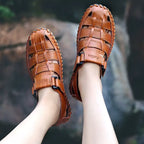 Sandália Masculina de Couro Casualle - Alleganza