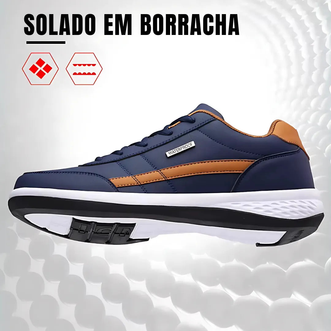 Sapatênis Masculino de Couro Casualle Comfort - Alleganza