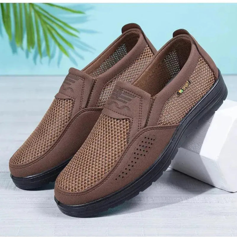 Sapato Allegante Comfort em cor marrom – vista lateral.