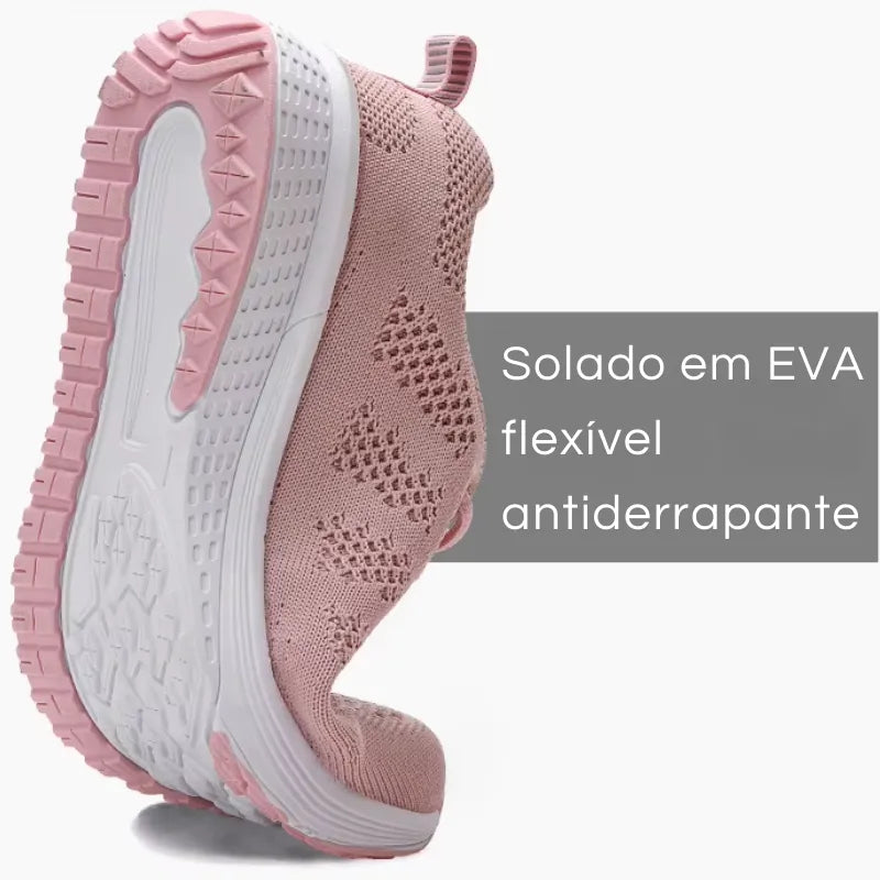 Tênis Ortopédico Respirável de Caminhada e Corrida | QuickDry | Basicalle Comfort